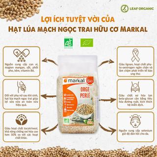 Hạt lúa mạch ngọc trai hữu cơ Markal 500g