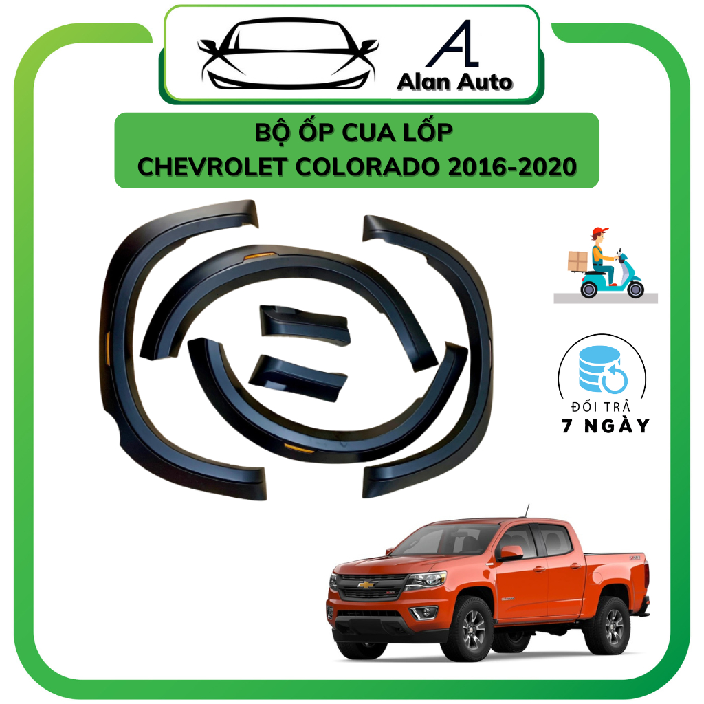 Bộ Ốp Cua Lốp xe Colorado 2016-2023, Các mẫu cua lốp đinh,phản quang bản to và nhỏ