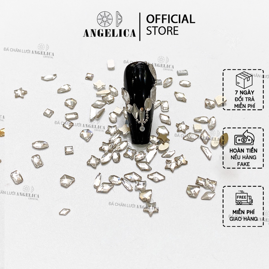 Set đá chân bằng size mini , size vừa loại thường trang trí móng đính nail ANGELICA SDM SMN