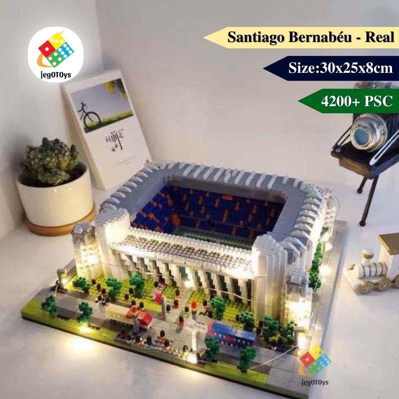 Sân Vận động Lego Estadio Santiago Bernabeu Mô Hình Lắp Ráp Sân