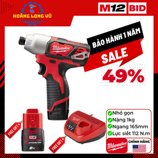 Máy bắn vít, vặn vít M12 BID Milwaukee chính hãng - Trọng lượng nhẹ, nhỏ gọn - Bảo hành chính hãng