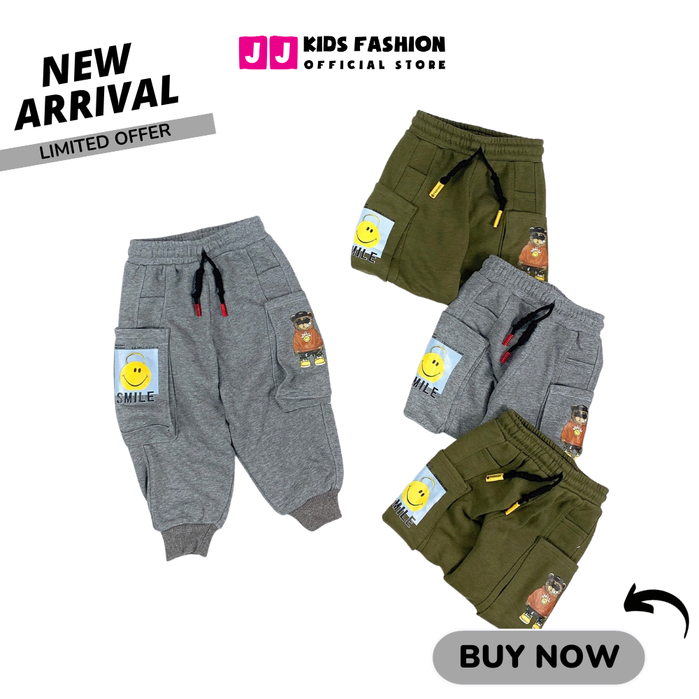Quần Jogger Bé Trai, Bé Gái Thun Dài Bo Ống – Phong Cách Hip Hop Năng Động | JJ Kids Fashion