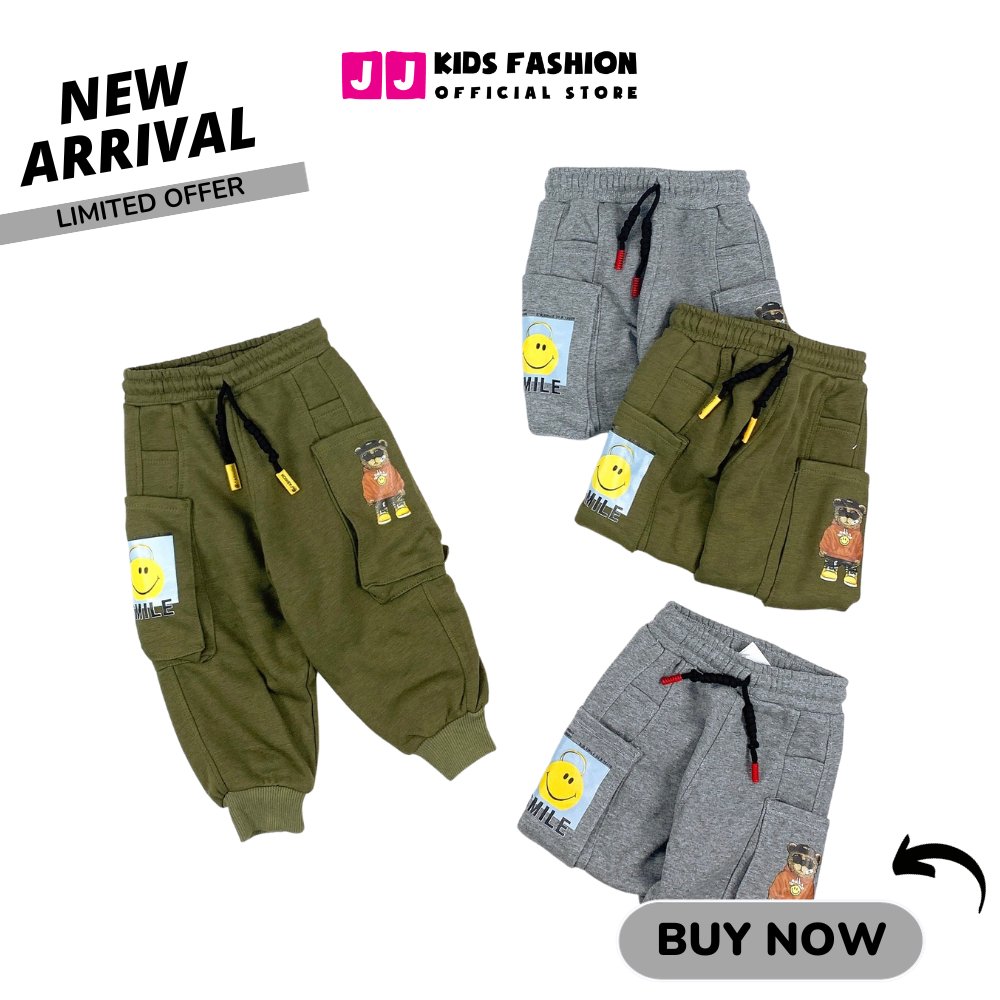 Quần Jogger Bé Trai, Bé Gái Thun Dài Bo Ống – Phong Cách Hip Hop Năng Động | JJ Kids Fashion