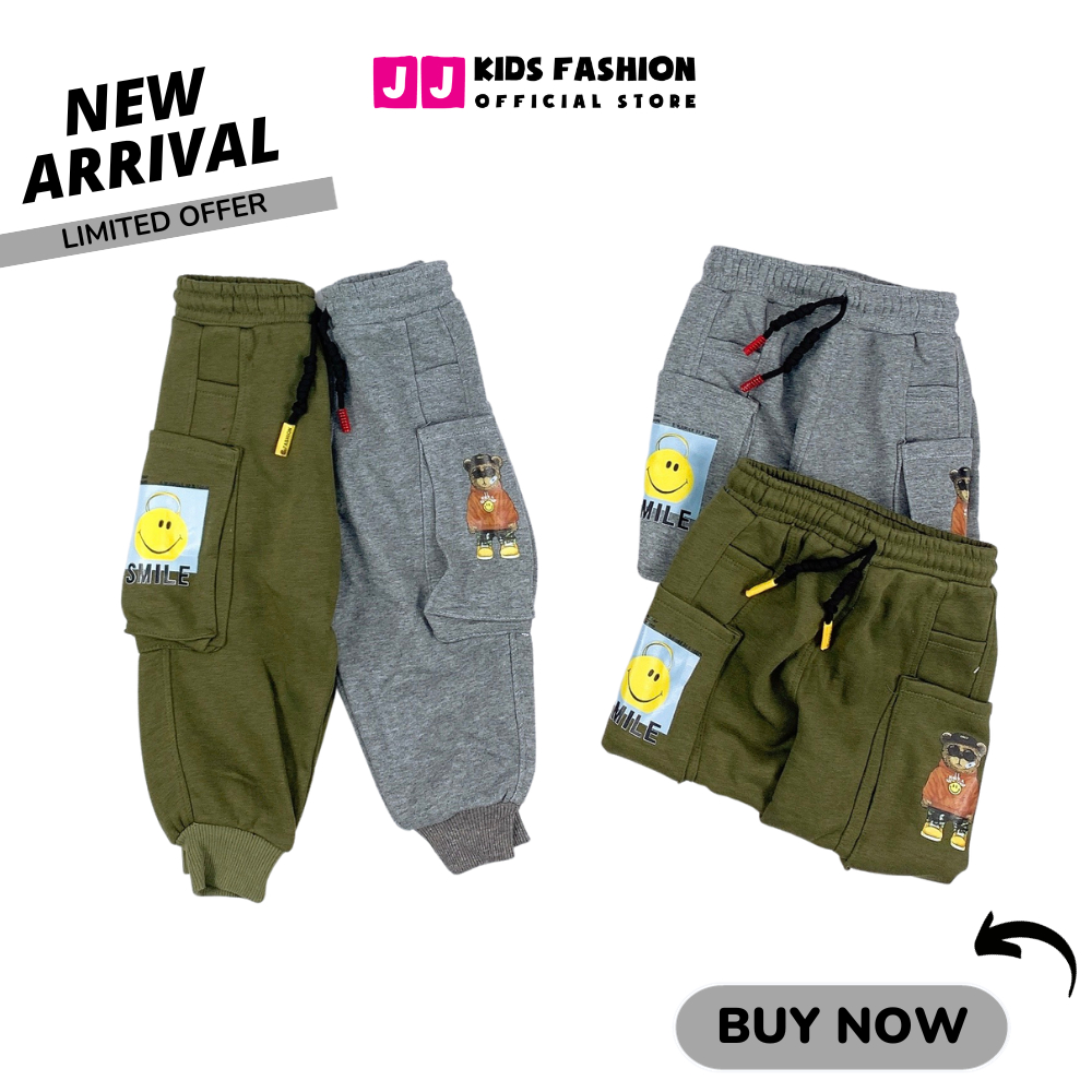 Quần Jogger Bé Trai, Bé Gái Thun Dài Bo Ống – Phong Cách Hip Hop Năng Động | JJ Kids Fashion