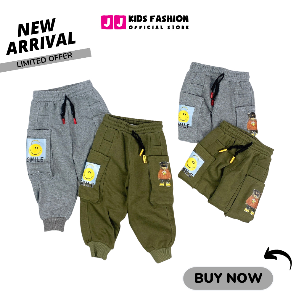 Quần Jogger Bé Trai, Bé Gái Thun Dài Bo Ống – Phong Cách Hip Hop Năng Động | JJ Kids Fashion