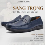 Giày Da Nam James Blanc Giày Lười Nam Da Bò Nhập Mềm Mại Siêu Êm Chân G2687 Đế Cao Su Nguyên Khối Chống Trơn Trượt — ảnh 7