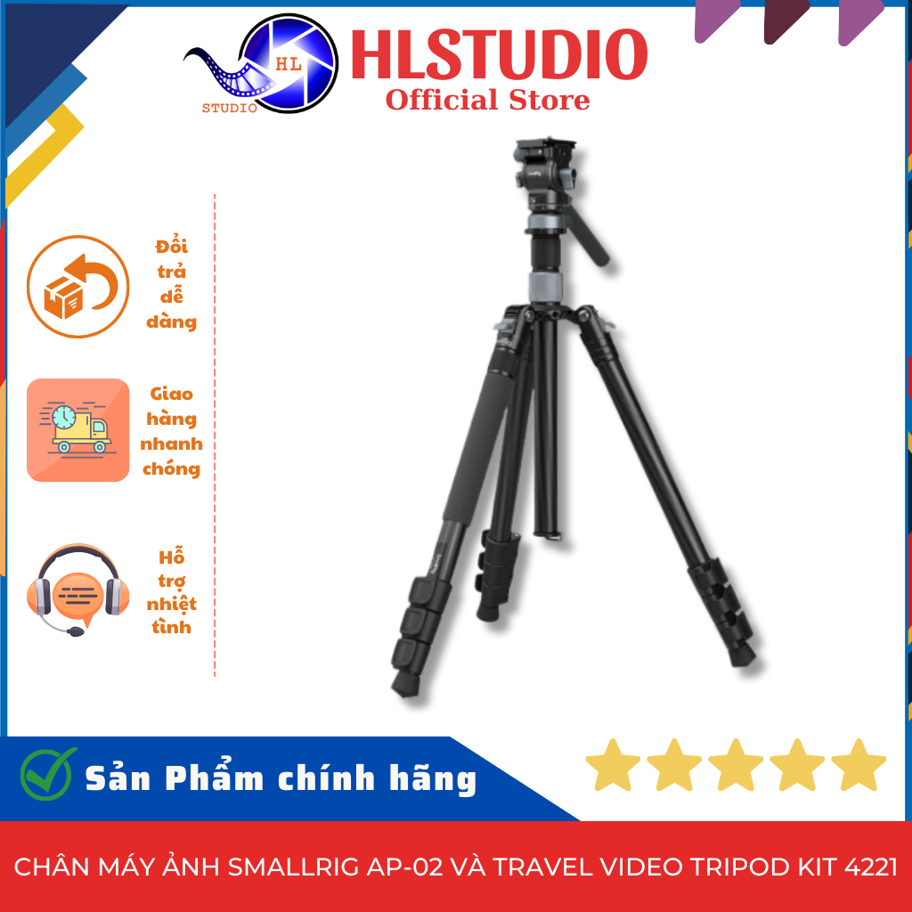 Chân Máy Ảnh SmallRig AP-02 - Du Lịch Nhẹ 4222, SmallRig Kit Video 4221 ...