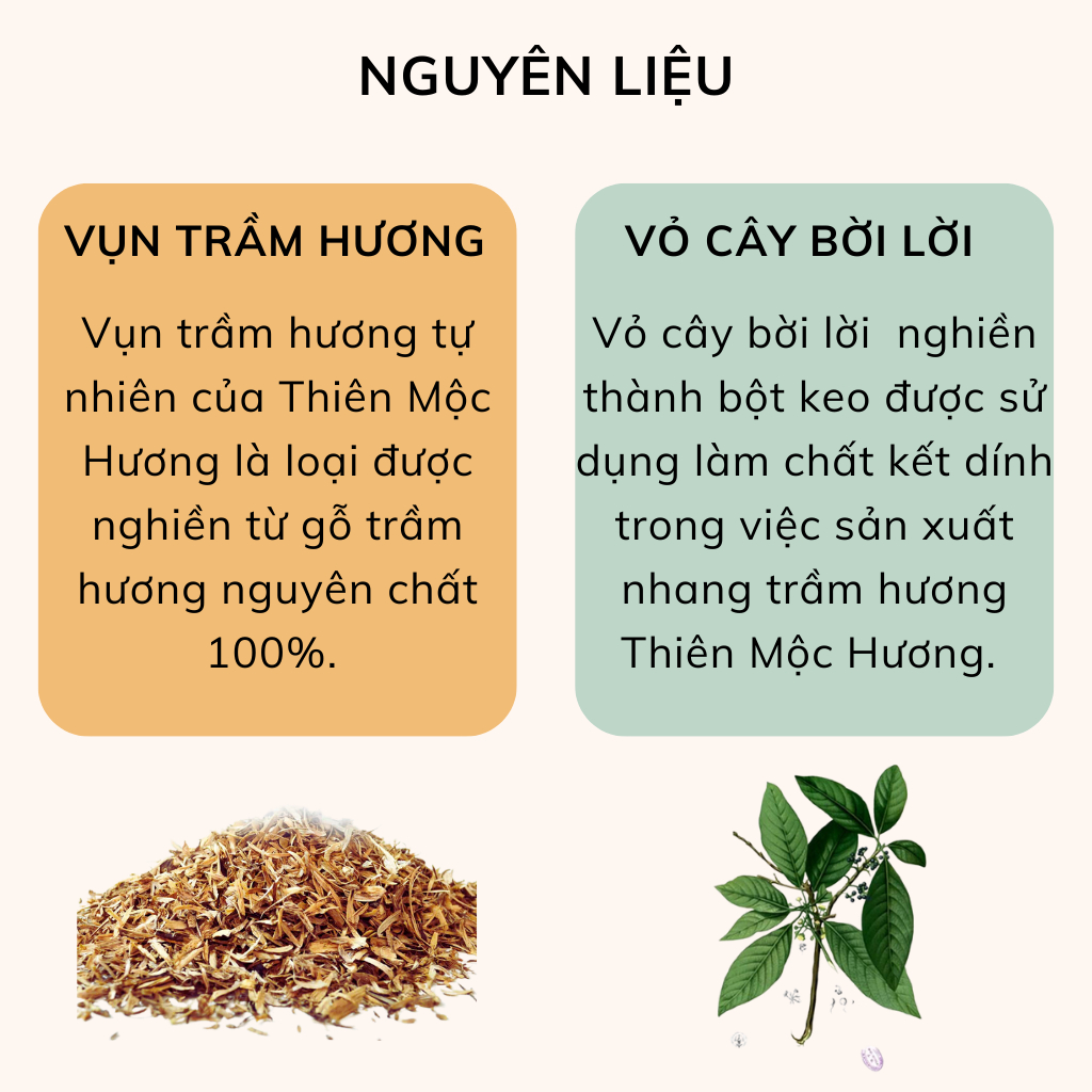 Ảnh Nhang trầm hương sạch, ít khói, trầm hương tự nhiên THIÊN MỘC HƯƠNG hộp 5 khoanh đôi 2