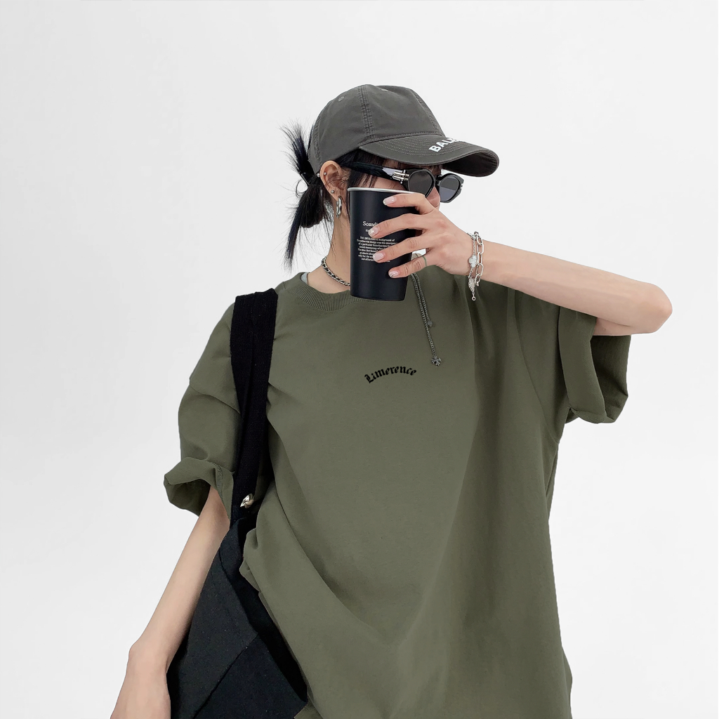 Áo thun form rộng LIMERENCE Basic Logo vải cotton cao cấp co giãn, dày dặn Local Brand | BigBuy360 - bigbuy360.vn