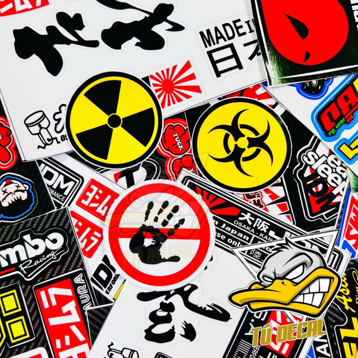 Tem Sticker Logo Cảnh Báo Racing, Decal Chống Thấm Nước Bền Màu Chịu ...
