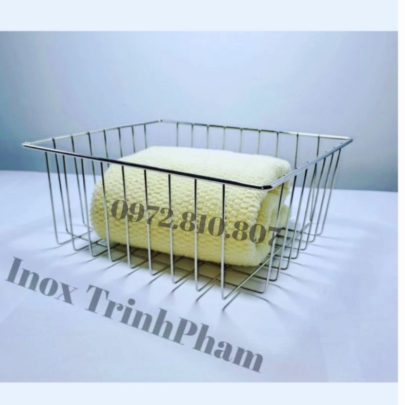 Giỏ inox lớn đựng đồ cao cấp, giỏ xe đạp, trang trí decor chụp ảnh ...
