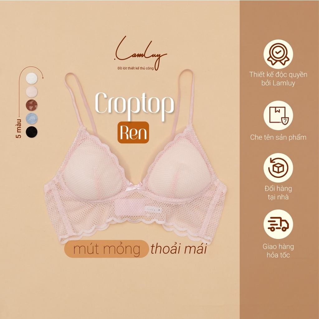 Croptop ren thiết kế gợi cảm