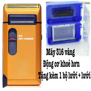 Máy cạo râu Bản Màu Vàng Khỏe hơn máy Trắng  máy cạo khô bản cao cấp pin sạc điện,bản cạo màu xanh sạc nhanh và khỏe hơn