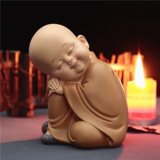 Sét 3 Tượng Chú Tiểu Yêu Đời Mini Dễ Thương Mang Lại An Nhiên Trong Cuộc Sống N
