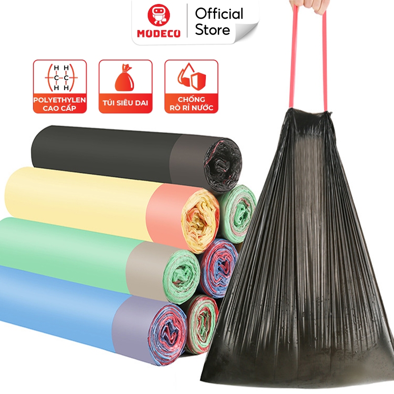 Túi Đựng Rác Tự Phân Huỷ Có Dây Rút - 45x50 cm - 15 túi/cuộn - Tiện ...