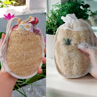 (Mộc Xơ) Túi Tạo Bọt Xà Phòng, Túi Đựng Xà Phòng, Bông Tắm Xơ Mướp, Tẩy Tế Bào Chết