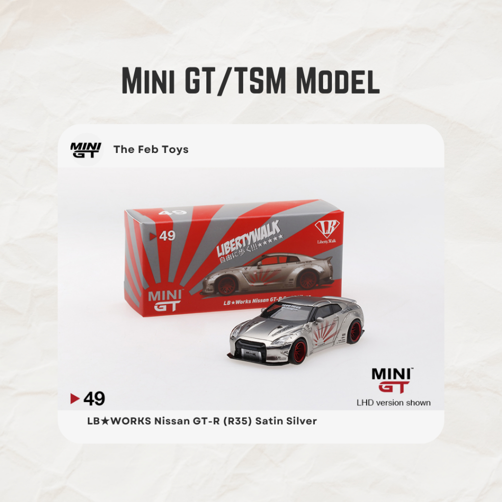 Mô Hình Xe Mini GT - LB★WORKS Nissan GT-R (R35) Satin Silver #49(bản ...