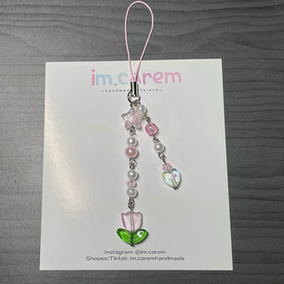 Móc Khoá 𝗧𝗨𝗟𝗜𝗣 𝗩𝗲𝗿𝟮 𝗞𝗘𝗬𝗖𝗛𝗔𝗜𝗡𝗦 Handmade by Carem ✿ Dây đeo Điện Thoại Xinh Xắn Hoa Tulip.