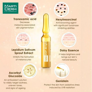 Ampoule Dưỡng Sáng Đều Màu Da, Giảm Đốm Sắc Tố - MartiDerm Pigment Zero DSP Bright