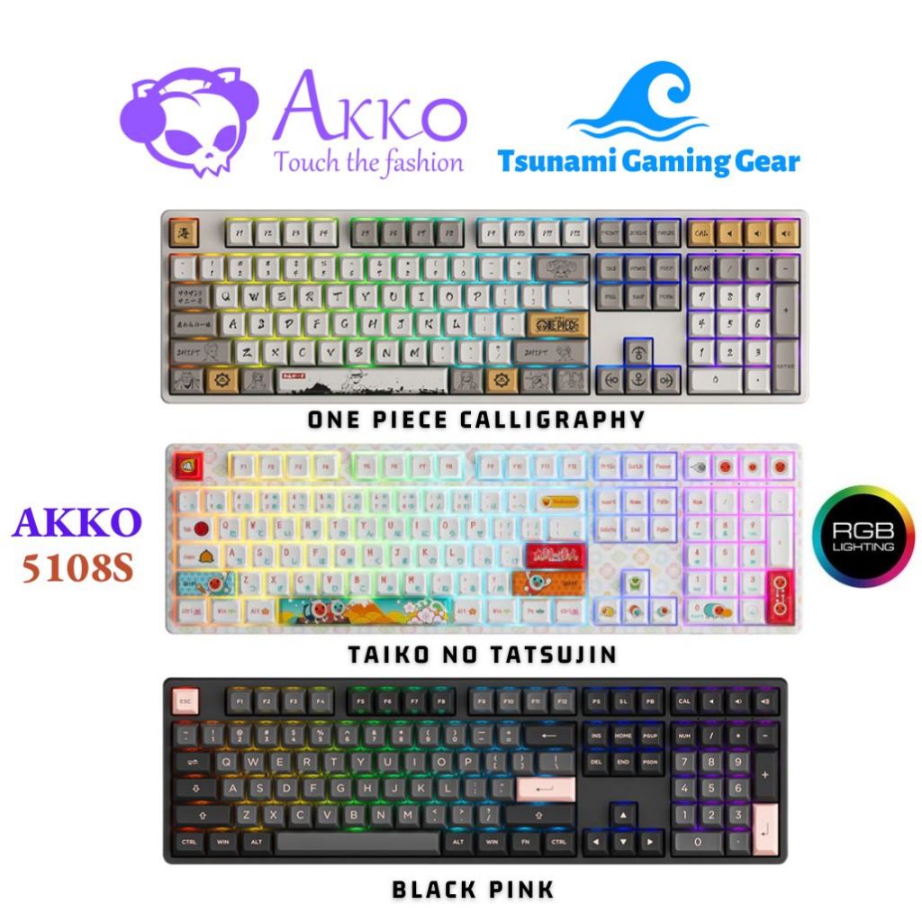 Bàn phím cơ AKKO 5108S Black Pink/ AKKO 5108s One Piece/ AKKO 5108s ...