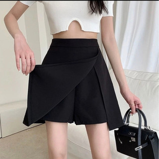 Quần Giả Váy Chữ A xẻ tà tôn dáng cự đỉnh, chất liệu Umi mềm mại 2 màu Trắng Đen