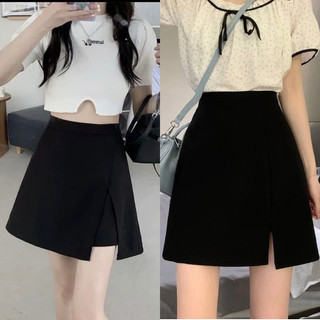 Quần Giả Váy Chữ A xẻ tà tôn dáng cự đỉnh, chất liệu Umi mềm mại 2 màu Trắng Đen