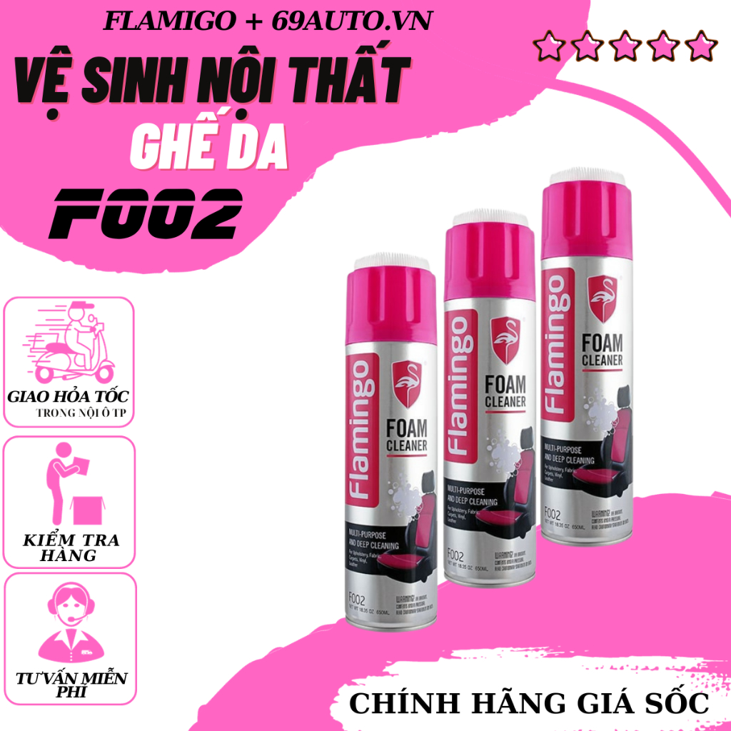 VỆ SINH NỘI THẤT GHẾ DA FLAMIGO F002 (CHÍNH HÃNG) | Shopee Việt Nam