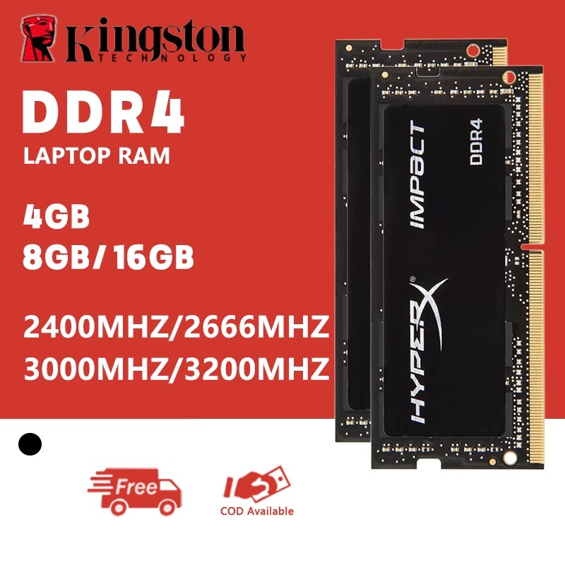[HÀNG XỊN] Ram Laptop Kingston HyperX Fury DDR4 4GB 8GB 16GB 2400hz 2666hz  3200hz Chính Hãng, New 100%, Bảo Hành NĂM