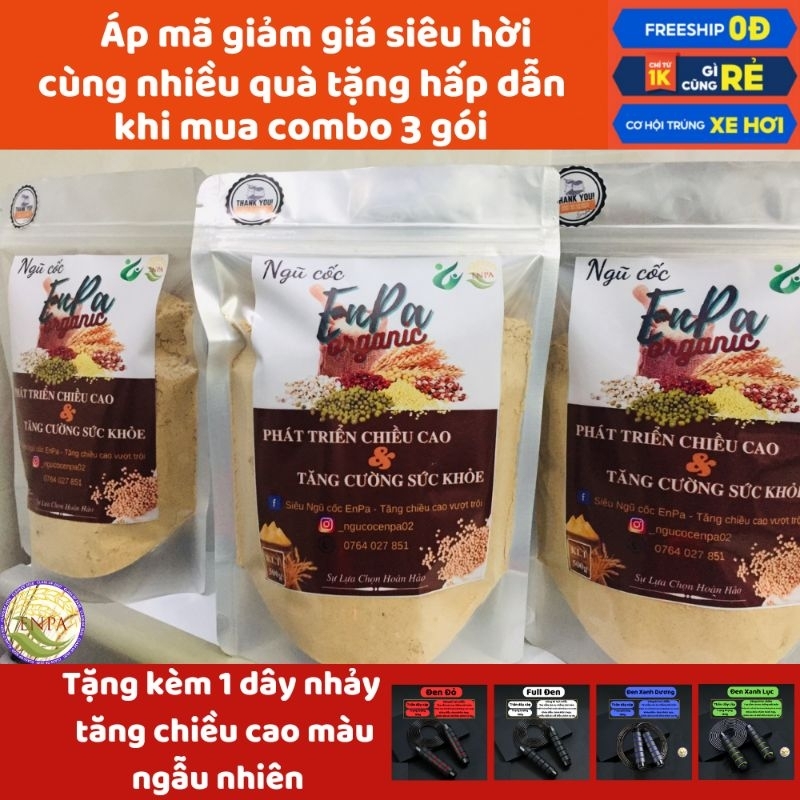 Combo 3 gói Siêu Ngũ cốc Tăng chiều cao EnPa ( Tiết kiệm hơn 17k + Áp mã giảm giá )