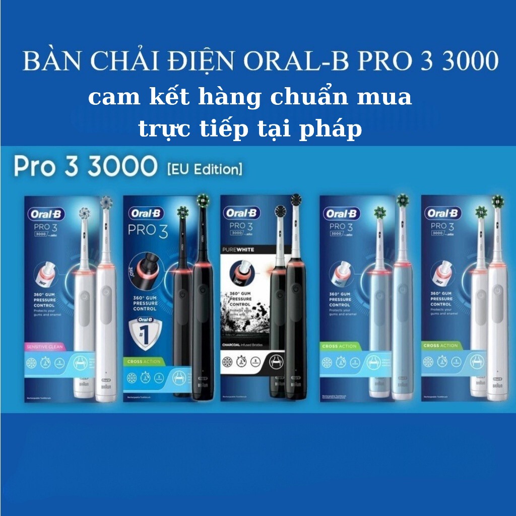 Bàn Chải Điện Oral B Pro 3 3000 Hàng Pháp Sản Xuất Tại Đức Shopee Việt Nam 2807