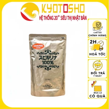 Tảo xoắn túi spirulina 2400 viên, tảo xoắn spirulina Nhật Bản dạng túi