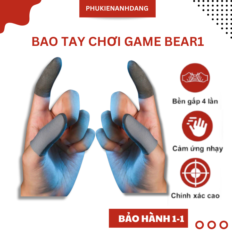 Bao Tay Chơi Game, Găng Tay Chơi Game Chống Mồ Hôi Bear1 Sợi Bạc Siêu Nhạy