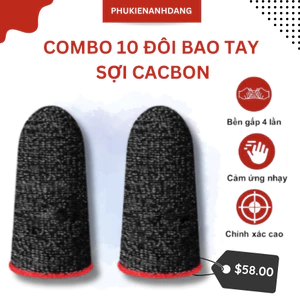 Combo 10 Đôi Bao Tay Chơi Game Chống Mồ Hôi Sợi Carbon Găng Tay Chơi Game Siêu Nhạy
