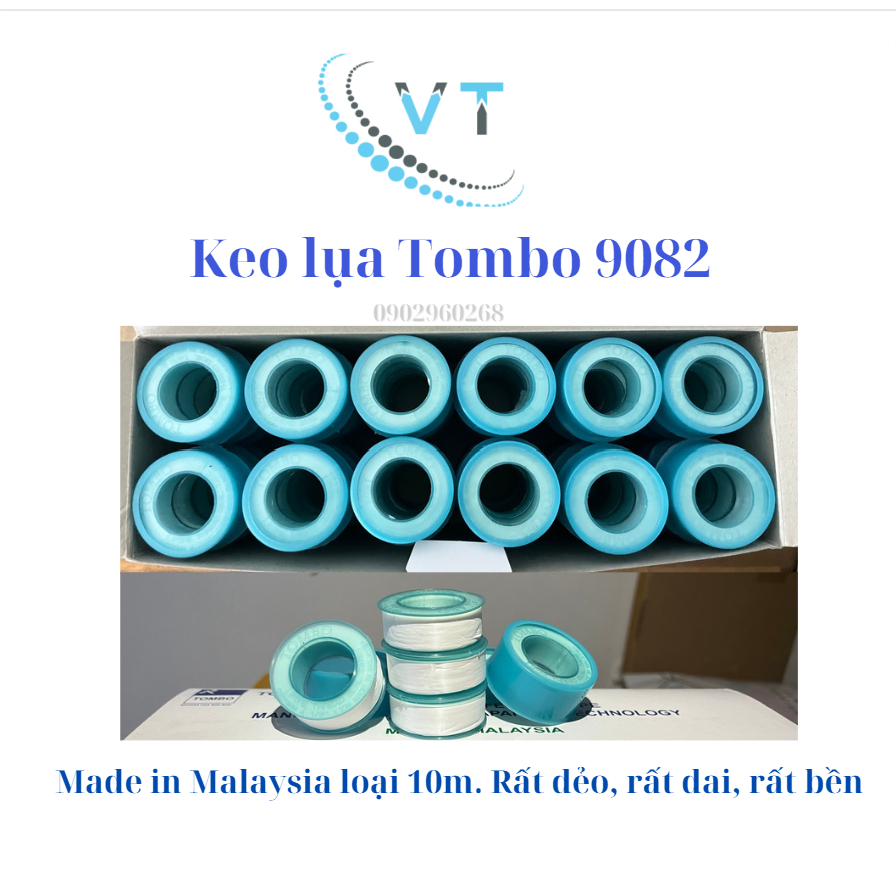 Thùng 720 cuộn băng tan, cao su non, keo lụa Tombo made in Malaysia