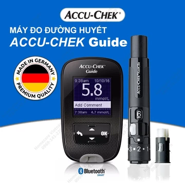 Máy đo đường huyết ACCU-CHEK GUIDE ⚡ Chính hãng ROCHE-ĐỨC ⚡ Chính xác, an toàn, bảo hành trọn đời ⚡ Hộp que 25