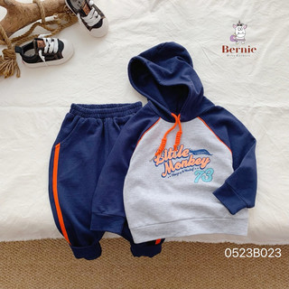 Bộ nỉ Hoodie thu đông cho bé trai (9-23kg) N005