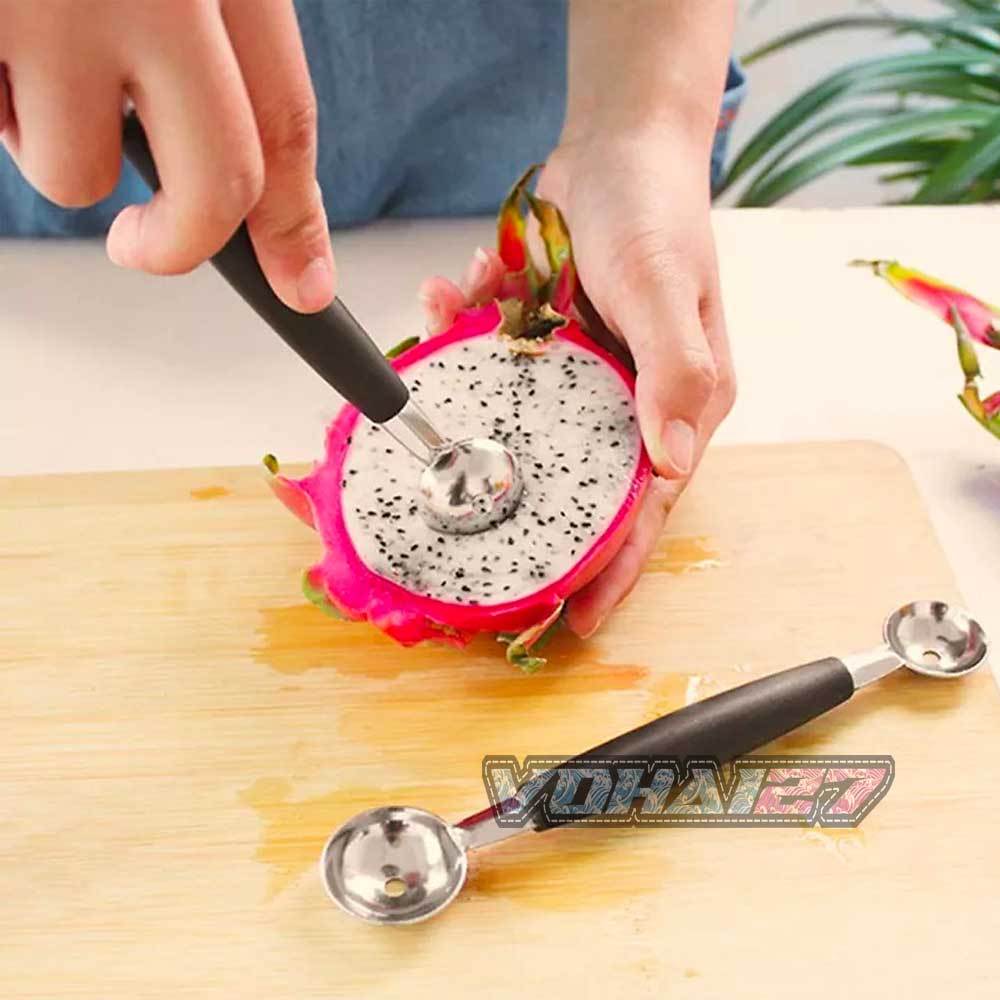 Muỗng Múc Trái Cây 2 Đầu Bằng Thép Không Gỉ