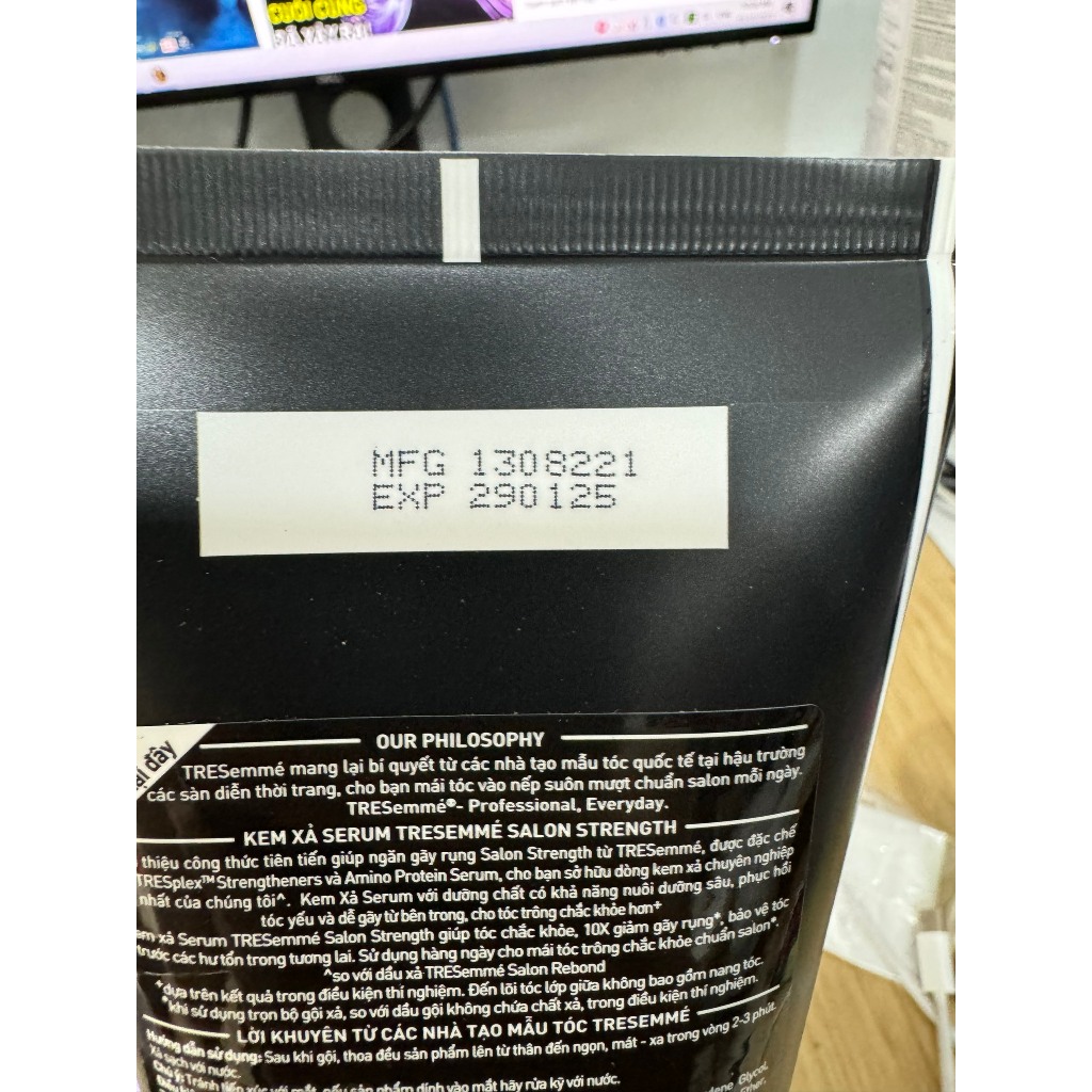 Dầu gội/Dầu xả TRESemmé Color Vibrancy Aminobond+ 220ml