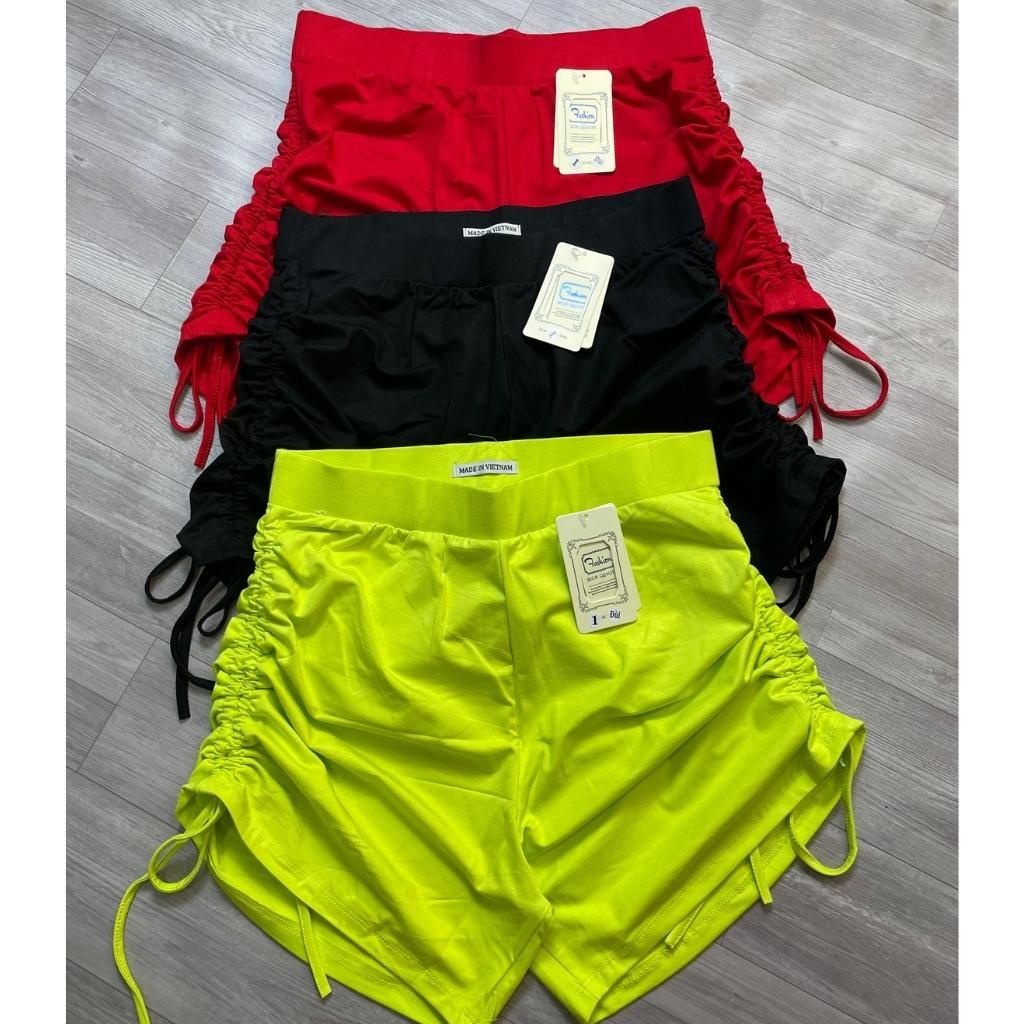 Quần rút dây 2 bên bigsize chất vải umi hàn co dãn tôn vòng 3 cực đẹp siêu tôn dáng,quần đùi rút 2 bên mã qr