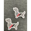 patch vải ủi nhiệt thêu hình thời trang chú chó xám cao cấpp