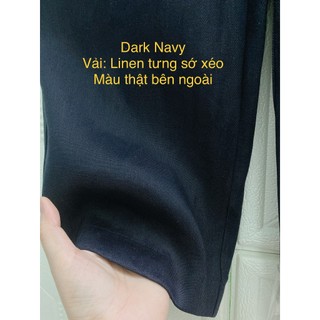JUNE LINEN Q14 - Quần dài LINEN nữ ống đứng. Đáy cao. Lưng sau thun. Nhiều màu. Có Bigsize.