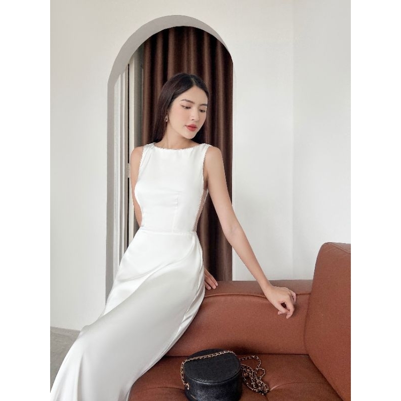 femei - Đầm tiệc Nira Dress tiểu thư dáng xoè dài đính đá sang trọng (4 ...