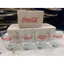4 LY THUỶ TINH UỐNG NƯỚC IN TRÁI DÂU COCACOLA