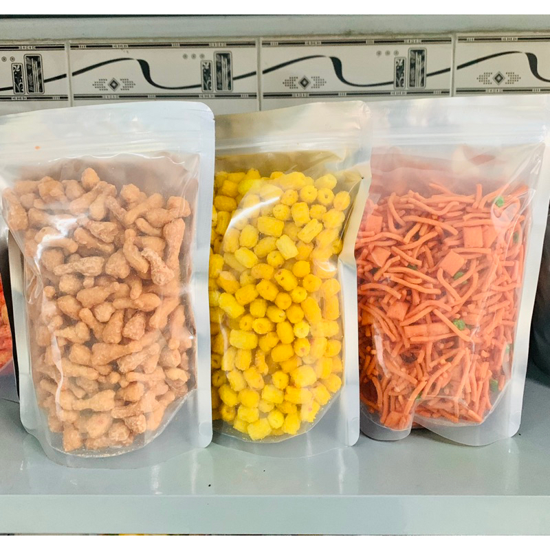 Combo 3 món ăn vặt ngon, bổ, rẻ - Mỗi bịch 200g  - Tổng 600g( Bimbim que, Nui chiên bơ, Đùi gà bơ cay)