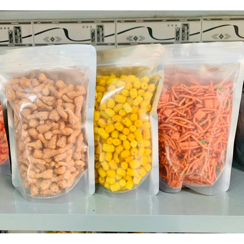Combo 3 món ăn vặt ngon, bổ, rẻ - Mỗi bịch 200g  - Tổng 600g( Bimbim que, Nui chiên bơ, Đùi gà bơ cay)