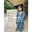 CANDIMIMI Set Áo Khoác Quần Dài Denim 100% Cotton Cao Cấp Cho Bé Gái - Sợi Tự Nhiên Dày Dặn, Mềm Mại