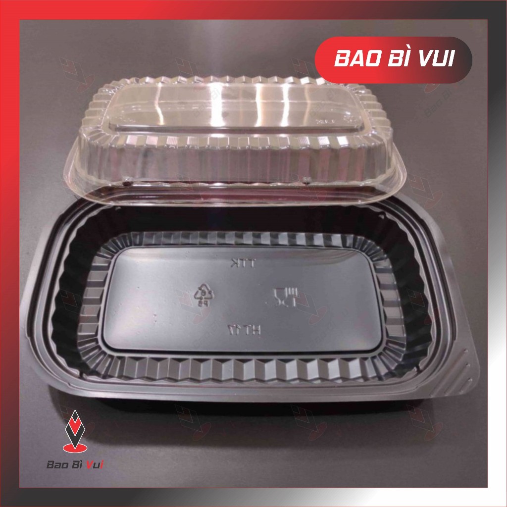 [50] Hôp nhựa đế đen cỡ lớn HT 203 - BAO BÌ VUI