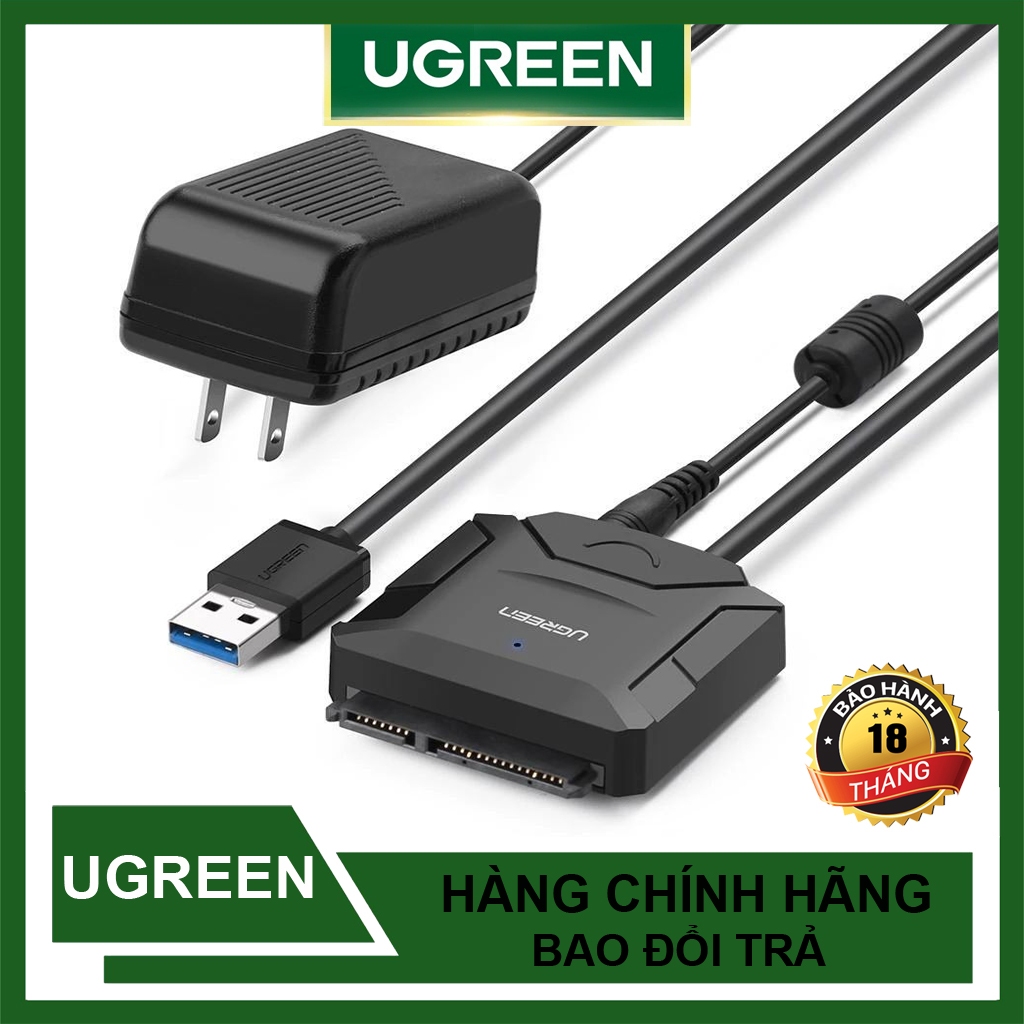 Cáp USB 3.0 to SATA Chính hãng Ugreen 20636 CR108 đọc HDD 12TB kèm ...