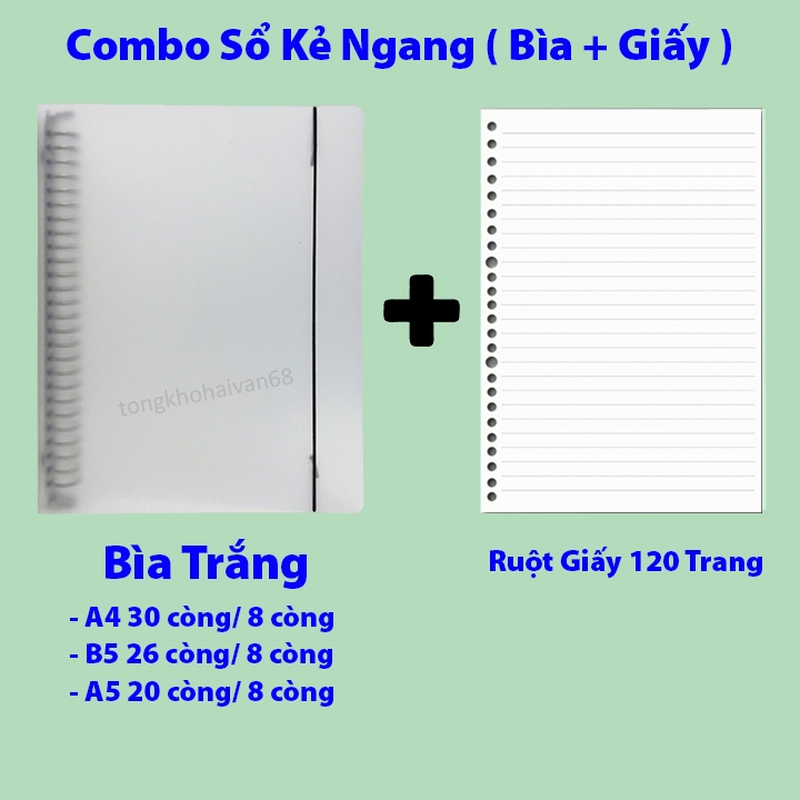 Sổ còng bìa sổ còng A4 A5 B5 binder còng sắt 4 8 9 6 20 26 30 còng làm ...