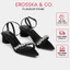 - Giày sandal cao gót nữ mũi nhọn quai đính đá sang trọng cao 5cm - EB069